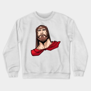 Jesus Superhero Portrait Crewneck Sweatshirt